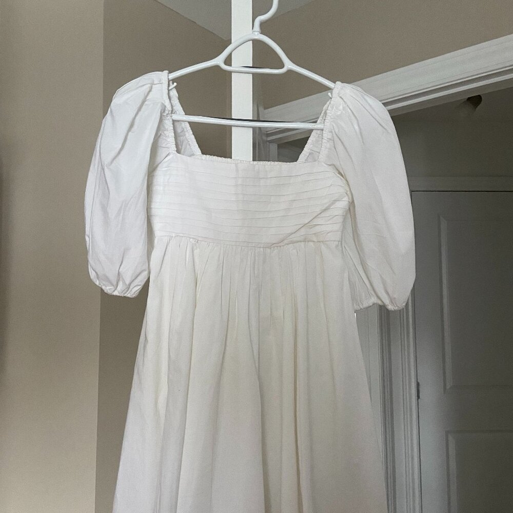 A&F Emerson Poplin Puff Sleeve Mini Dress